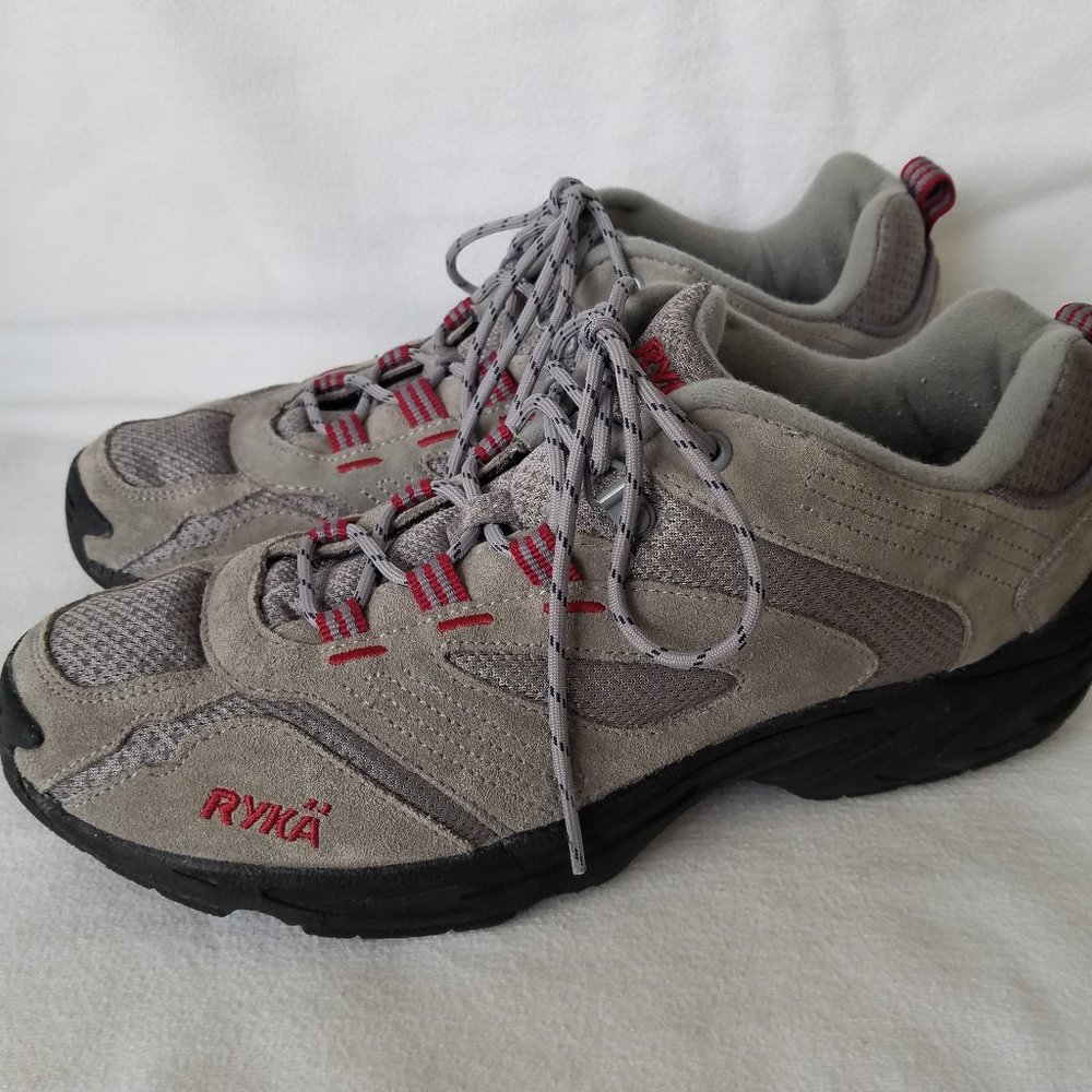 Ryka Women's Size 9.5M Athletic Walking Shoes Gray Maroon K24037W-S Lace Up - Picture 4 of 9